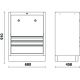 Module enrouleur fixe 3 tiroirs pour gamme mobilier C45PRO BETA