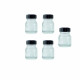 Kit de 5 godets enfichables en verre avec couvercles et tubes