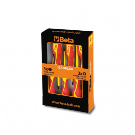 Jeu de 6 tournevis isolés (1000 V) BETA 