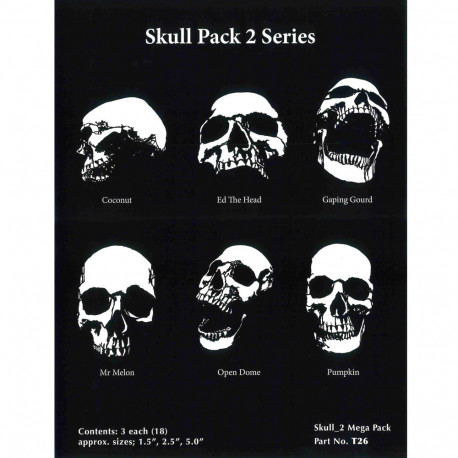 Pochoirs Pack Tête de Mort 2 ( 18 pochoirs)