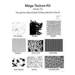 Pochoirs Pack Texture ( 18 pochoirs)
