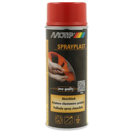 Bombe de peinture pelable rouge satiné