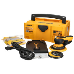 Ponceuse orbitale Mirka® DEROS II 5650CV Ø 125/150 mm exc. 5.0 mm dans son coffret de rangement