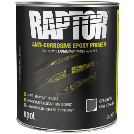 Apprêt Époxy Anti-Rouille RAPTOR gris