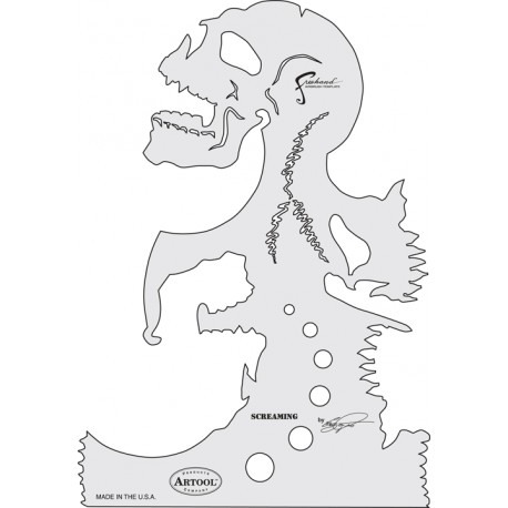 Pochoirs the screaming Skull Master by Graig Fraser's