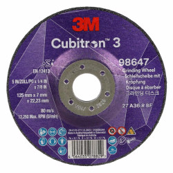 Disque à meuler à moyeu déporté 3M™ Cubitron™ 3 98647