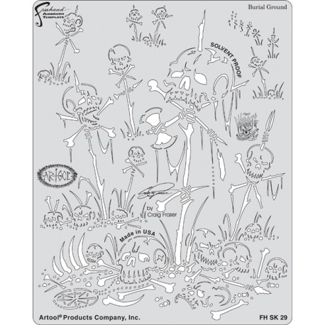 Pochoir " Burial Ground" de la serie Wrath of skull master
