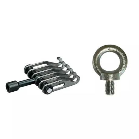 Multicrochet 6 prises avec anneau à œil Telwin – Accessoire T-Raction 250