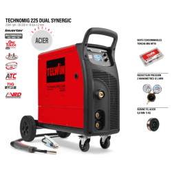 Pack complet poste à souder Telwin Technomig 225 Dual Synergic + accessoires