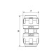 Raccord droit Prevost PPS1 UN aluminium pour tube 32mm