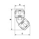 Coude égal aluminium 45° Prevost PPS1 4C