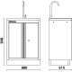 Module fixe Beta C45PRO 2.0 avec évier intégré et rangement sécurisé