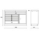 Module fixe Beta Tools C45PRO 2.0 - 7 tiroirs pour ameublement d'atelier