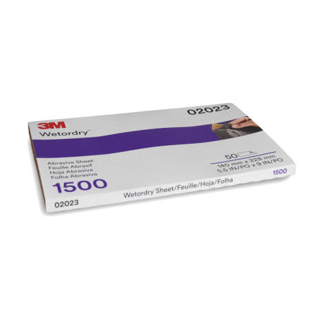 Feuille abrasive 3M Wetordry 401Q P1500 – 140 x 230 mm - 02023