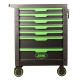 Servante à outils 7 tiroirs équipée verte JBM - 172 outils
