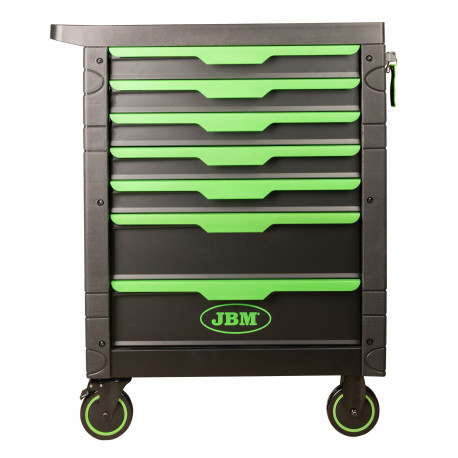 Servante à outils 7 tiroirs équipée verte JBM - 172 outils