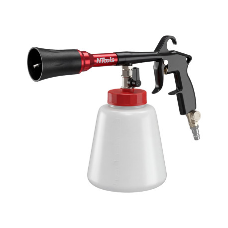 Pistolet de nettoyage pneumatique NTools Cyclone Fusion avec réservoir 1L