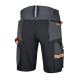 Bermuda de travail multipoches stretch Beta Tools 7571NG - coupe slim, tissu 4-way-stretch