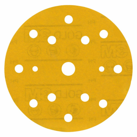 Disque abrasif 3M Hookit Gold 288U, 150 mm, 15 trous