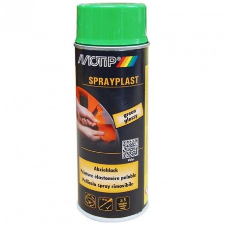 Bombe de peinture pelable verte