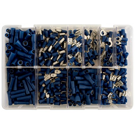 Assortiment de cosses bleues pré-isolées, 280 pièces