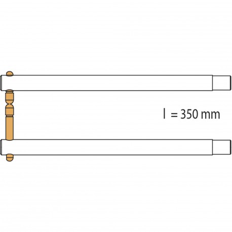 2 Bras 350 mm pour portaspot 230