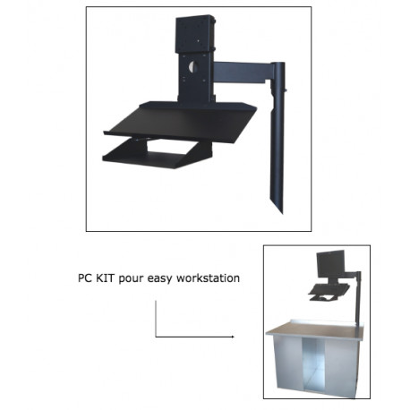 Support de fixation PC, Ecran, souris pour table de travail Xline 280 Ecar 