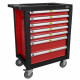 Servante d'atelier 7 tiroirs sans outils rouge