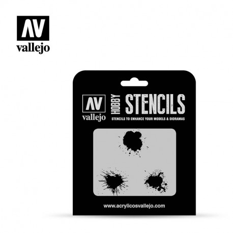 Pochoir texture tache de peinture 