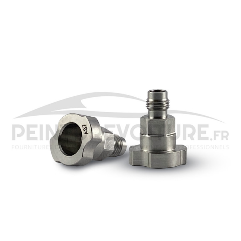 Adaptateur De Raccord M14x1 Pour Pistolet à Peinture - Permet D'Utiliser Des Godets Jetables - En Aluminium
